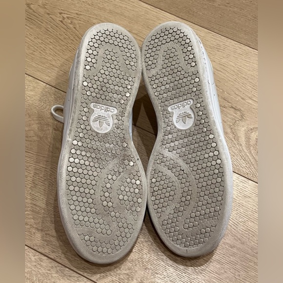 Adidas Shoes Size 7 Womens Stan Smith All White Leather - Picture 6 of 8